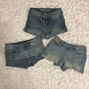 Bundle 3 pairs denim shorts, American Eagle, Joe’s Jeans, Abercrombie Kids